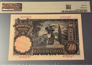 500 Pesetas 1951 España PMG 55