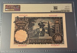500 Pesetas 1951 España PMG 55