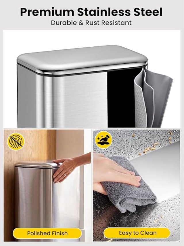 Cubo de basura metálico con pedal 48L SIN ESTRENAR