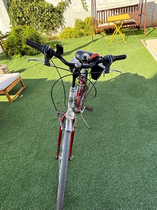 Bicicleta Paseo Fabbri Roja y Plata