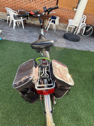 Bicicleta Paseo Fabbri Roja y Plata