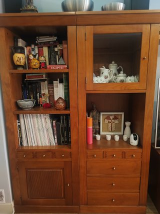 Muebles salón pino macizo estilo colonial