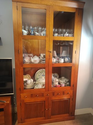Muebles salón pino macizo estilo colonial