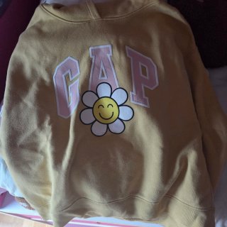 Sudadera Gap niña amarilla con flor