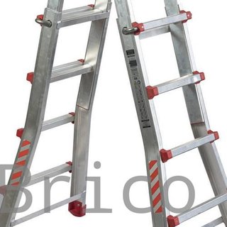 Escalera Telescópica Aluminio 5+5 Pestaña