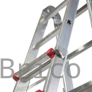 Escalera Telescópica Aluminio 5+5 Pestaña