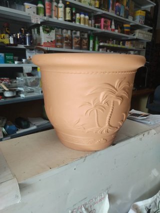 Maceta terracota palmera