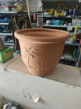 Maceta terracota palmera