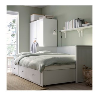 Cama doble blanca Ikea Hemnes