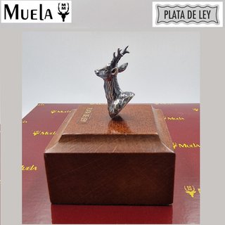 Muela figura de plata cabeza Corzo (11147)