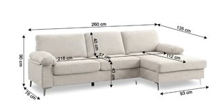 Oferta ! Sofa beige con patas metálicas + envio
