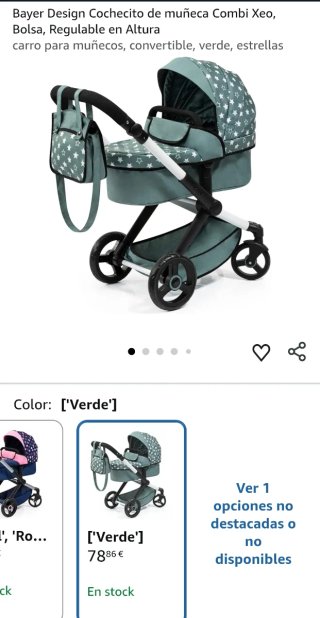 Cochecito Bebé Bayer Design Estrellas