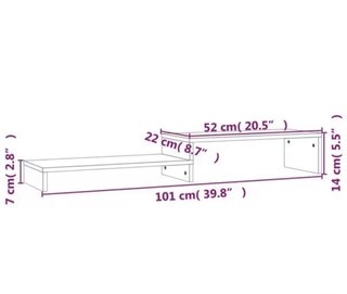 Soporte Monitor Madera Blanco