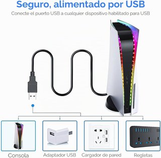 Tira LED RGB para PS5 con Mando