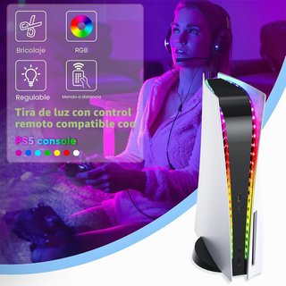 Tira LED RGB para PS5 con Mando