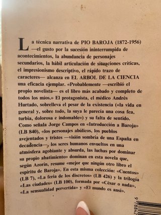 El Arbol De LA Ciencia (El Libro de bolsillo ; ...