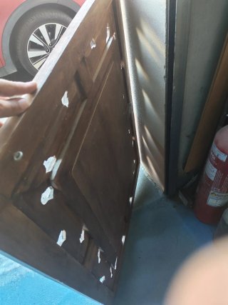Espejo de madera tallado a mano