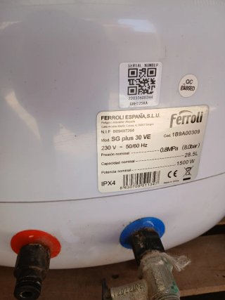 Calentador eléctrico Ferroli 30L