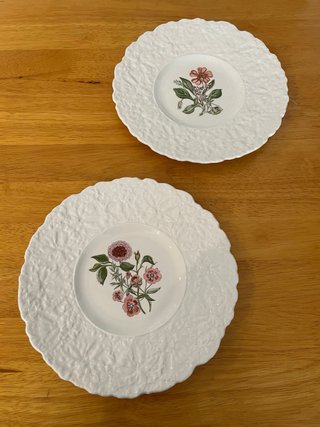Juego de 2 Platos Decorativos Florales