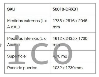 Caseta Metálica Top Titan 173x261x204 cm - Duramax