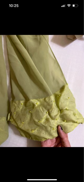 Fular elegante verde seda