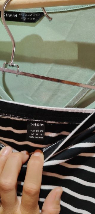 Lote 3 vestidos y falda premamá M/L SHEIN y MANGO