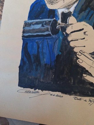 Disegno Totò e Peppino 2004 acquerello