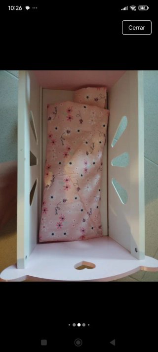Cuna de juguete para bebé, regalo colcha y almohad