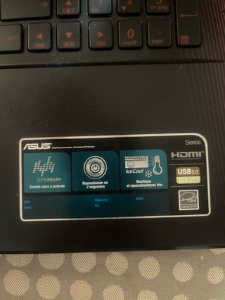 Portátil ASUS, no funciona para piezas