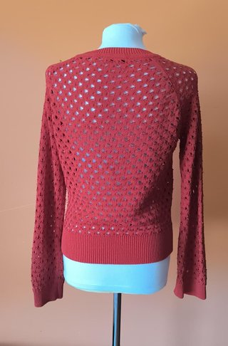 Jersey Zara Knit M Calado Rojo