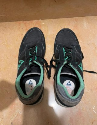 Zapatillas Le Coq Sportif Negras y Verdes