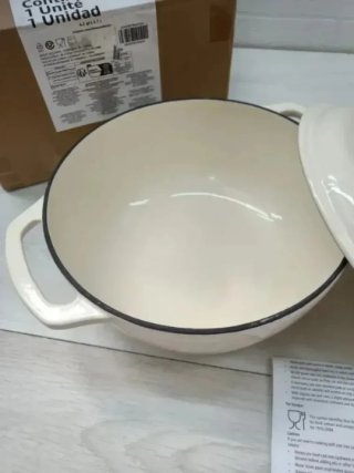 Amazon Basics Cazuela de hierro fundido esmaltado