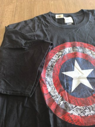 Camiseta Capitán América Hombre Manga Corta