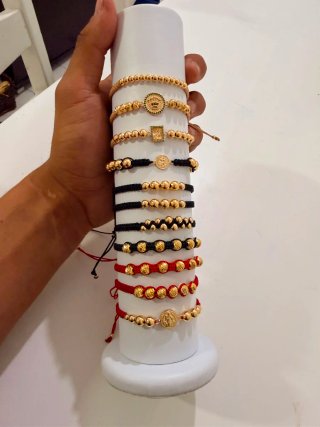 Lote 10 Pulseras Oro Laminado 18k