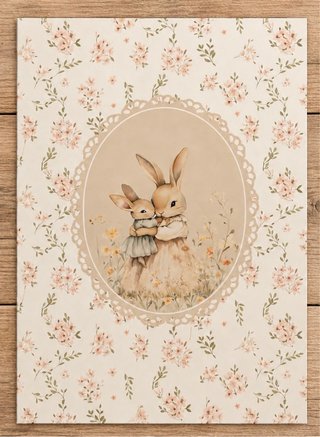 Lámina vintage Beatrix Potter flores