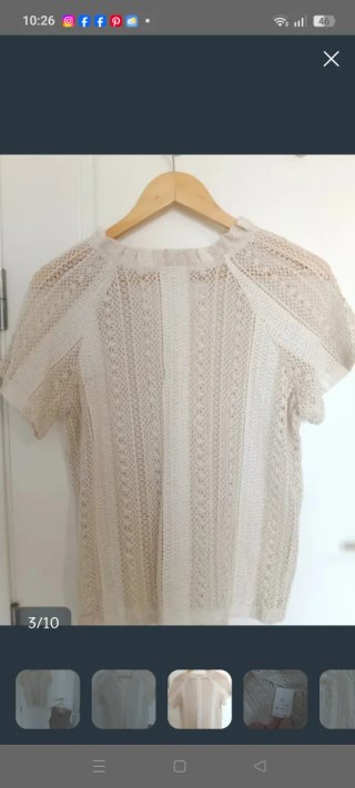 Pack 2 Camisas: Beige Encaje y Marrón SIN ESTRENAR