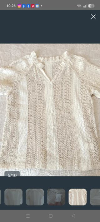 Pack 2 Camisas: Beige Encaje y Marrón SIN ESTRENAR