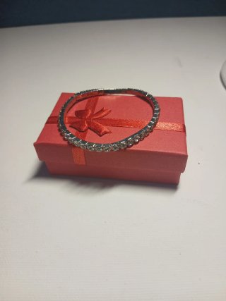 Pulsera de plata con circonitas