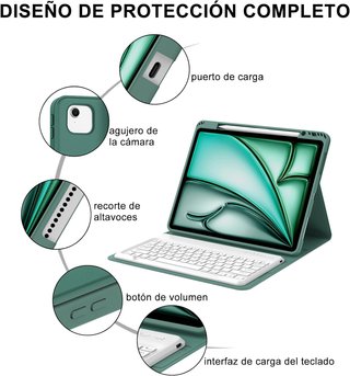 Para iPad Air 13'' M4 2026/ M3 2025/M2 2024- Verde