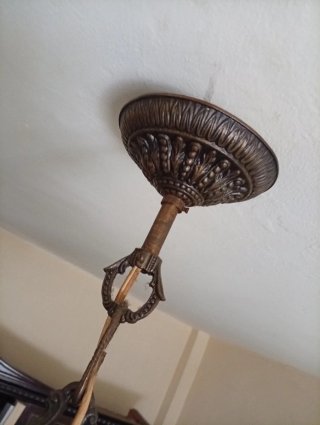 Lámpara de araña Mid-Century Cristal Metal