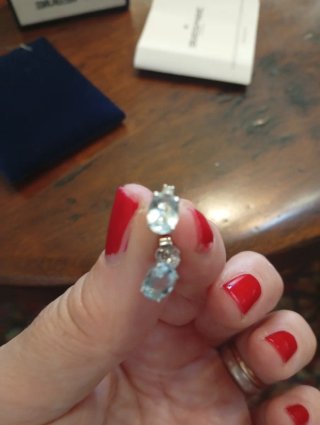 Parure oro bianco acquamarina e diamanti