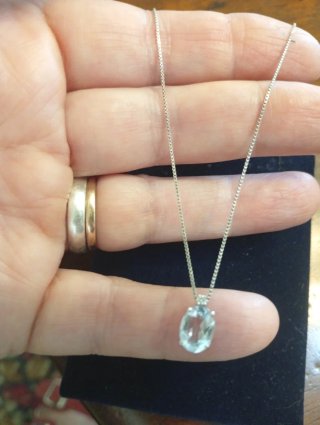 Parure oro bianco acquamarina e diamanti