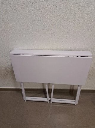 Mesa de escritorio plegable blanca Medidas: 80x45
