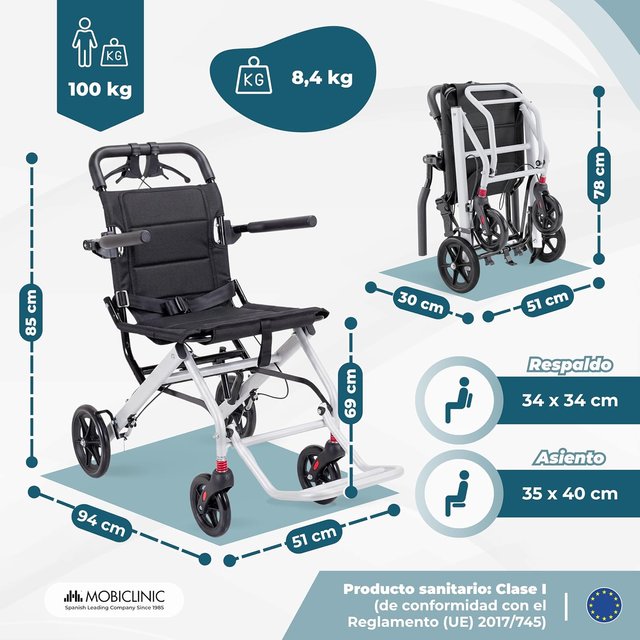 NUEVO - Silla de Ruedas Mobiclinic Plegable