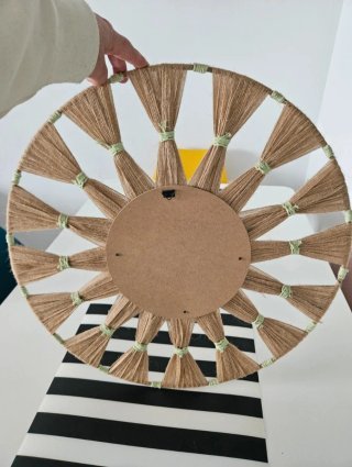 Espejo Sol Yute y Madera