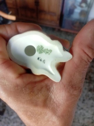 Figura perro Pequinés Cerámica vintage