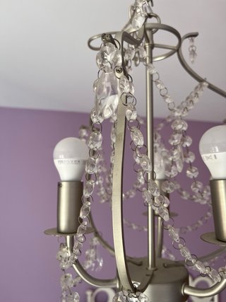 Lámpara Candelabro 3 Brazos Plata