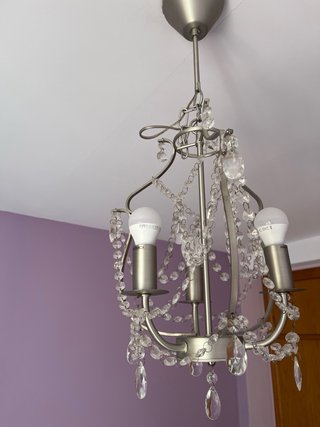Lámpara Candelabro 3 Brazos Plata