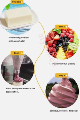 Máquina de helados de frutas