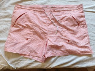 Bañador hombre Vichy rosa rojizo